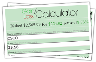 Stock Gains / Losses Calculator